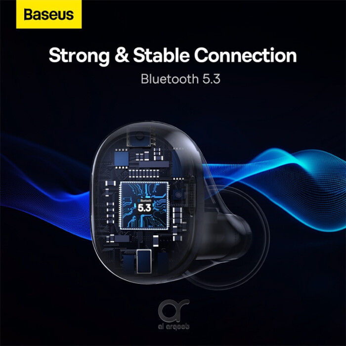 Baseus Bowie WM03 True Wireless Earphones - 38H Playtime, Bluetooth 5.3, Ultra-Low Latency, Fast Charging Case, Immersive Audio - White