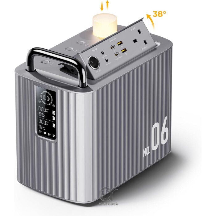 Voltme Hako Lite Portable Power Station HK-600 / 600W / 577.2Wh / 156000mAh - Silver