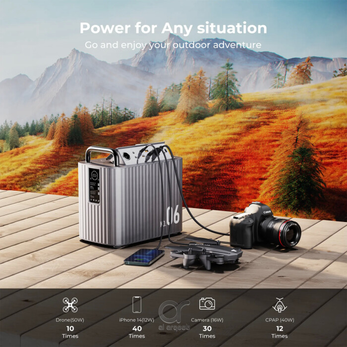 Voltme Hako Lite Portable Power Station HK-600 / 600W / 577.2Wh / 156000mAh - Silver