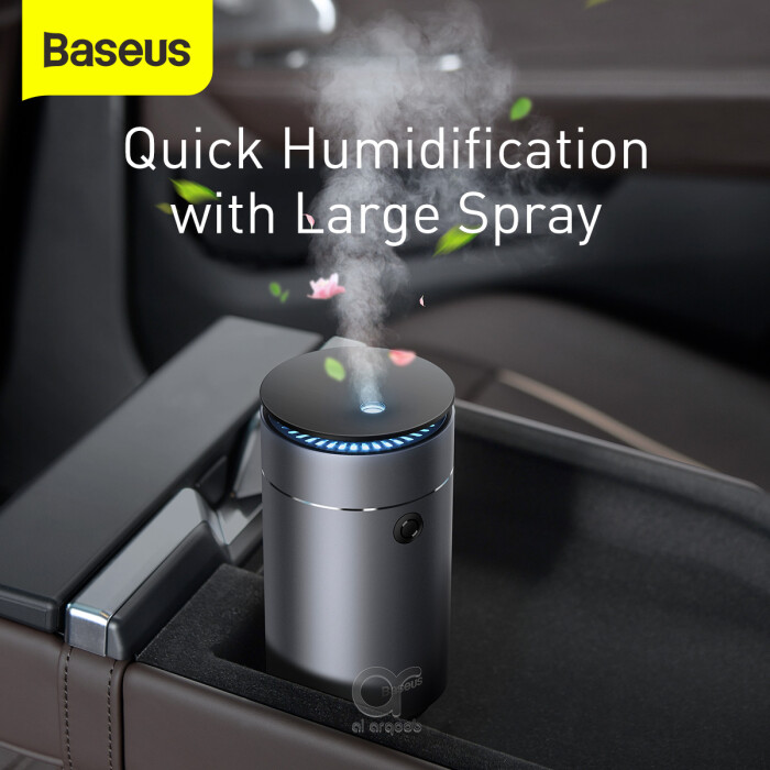 Baseus Car Diffuser & Humidifier - USB Powered Portable Aroma Air Freshener & Cool Mist Auto Air Humidifier for Home, Office & Car - Grey