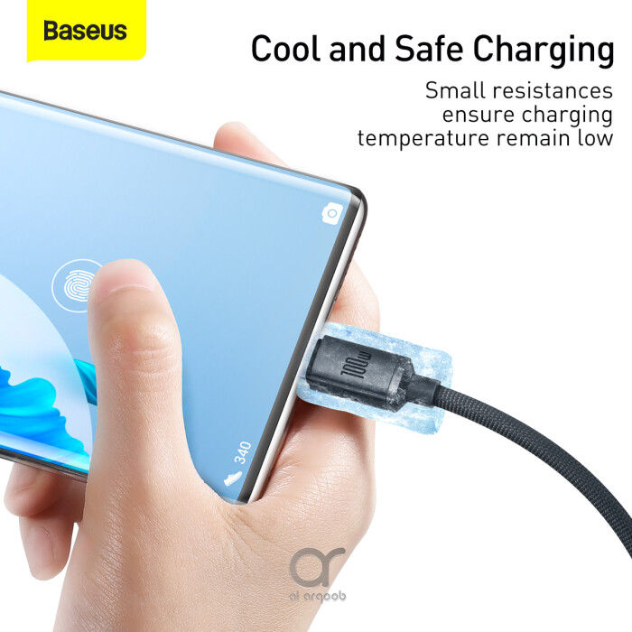 Baseus Crystal Shine Series Cable USB-A to Type-C Fast Charge Data Cable 100W 5A 1.2M - Black