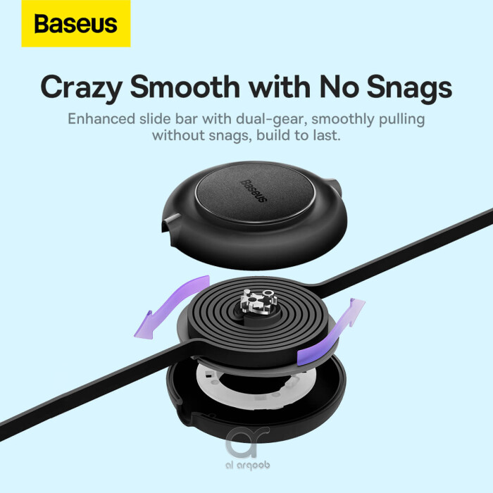 Baseus Bright Mirror 2 Series Retractable Cable | 3 in 1 Fast Charging Data Cable | USB-A to Type-C + Lightning + Micro | 3.5A | 1.1M - Black