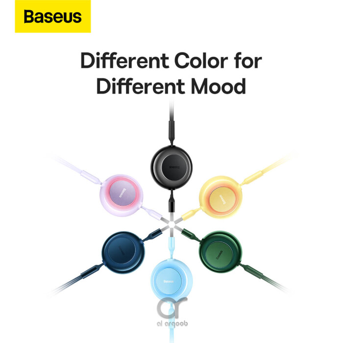 Baseus Bright Mirror 2 Series Retractable Cable | 3 in 1 Fast Charging Data Cable | USB-A to Type-C + Lightning + Micro | 3.5A | 1.1M - Black