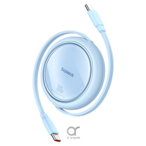 Baseus 100W Free2 Draw Mini Both-Way Retractable Type C to Type C Fast Charging Data Cable 1M - Blue
