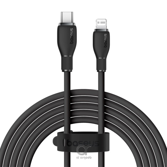 Baseus Pudding Series Fast Charging Cable With High-Speed Data Transmission Type-C to Lightning 20W 2.22A 2M - Black