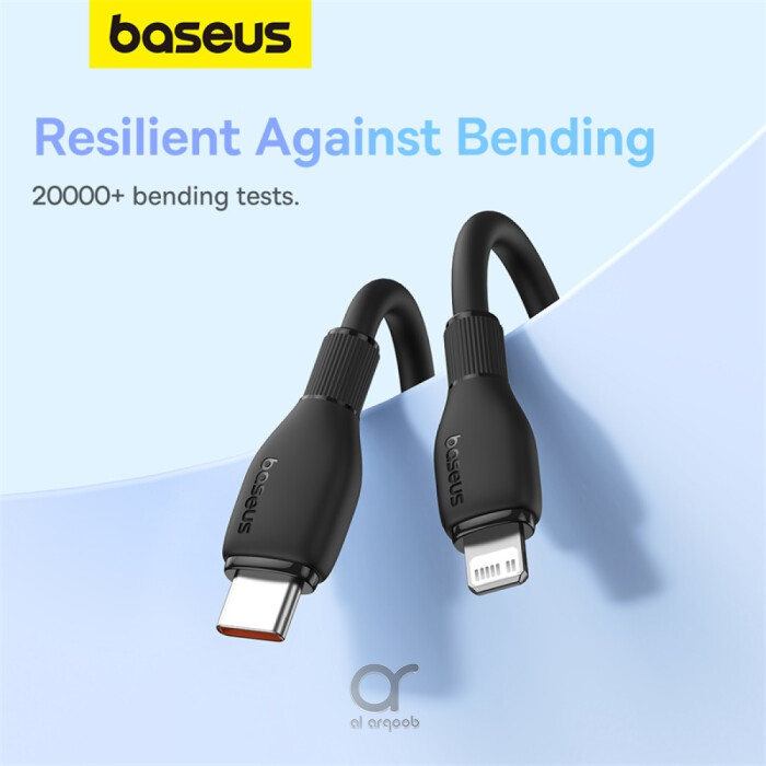 Baseus Pudding Series Fast Charging Cable With High-Speed Data Transmission Type-C to Lightning 20W 2.22A 2M - Black