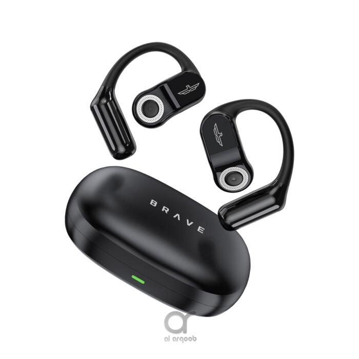 Brave Sport Fit 1 Open Ear TWS Earbuds - 24H Playtime, Bluetooth 5.4, Dual Dynamic Drivers, Air Conduction Tech,  Intelligent Touch Control - BlackBrave Sport Fit 1 Open Ear TWS Earbuds - 24H Playtime, Bluetooth 5.4, Dual Dynamic Drivers, Air Conduction Tech,  Intelligent Touch Control - Black