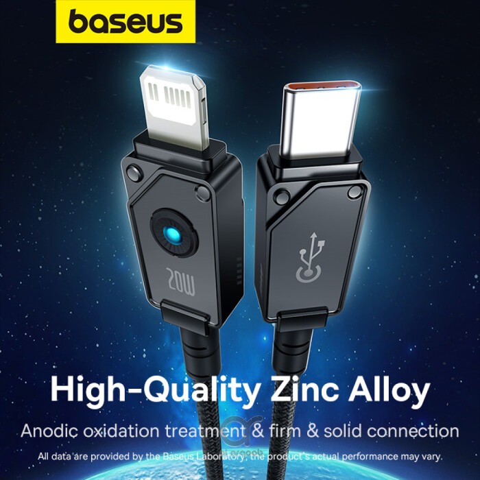 Baseus Unbreakable Series 20W PD Fast Charging Data Cable Type-C to Lightning 2M - Black