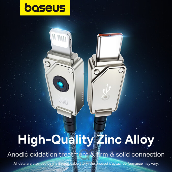 Baseus Unbreakable Series 20W PD Fast Charging Data Cable Type-C to Lightning 2M - White