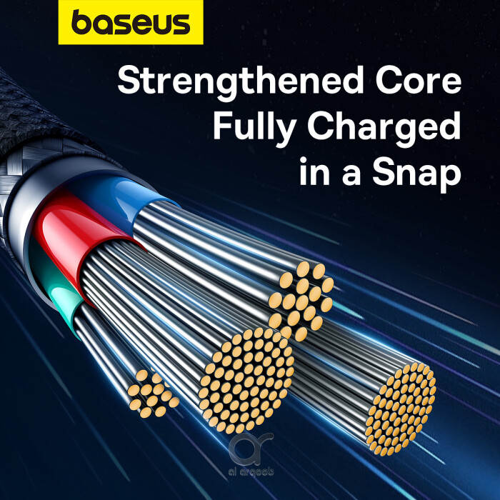 Baseus Unbreakable Series Fast Charging Data Cable USB-A to Lightning 2.4A 1M - Black