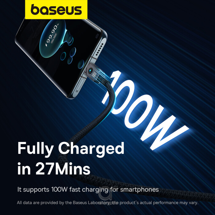 Baseus Unbreakable Series 100W Fast Charging Data Cable USB-A to Type-C 6A 1M - Black