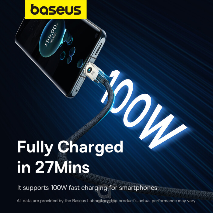 Baseus Unbreakable Series 100W Fast Charging Data Cable USB-A to Type-C 6A 1M - White