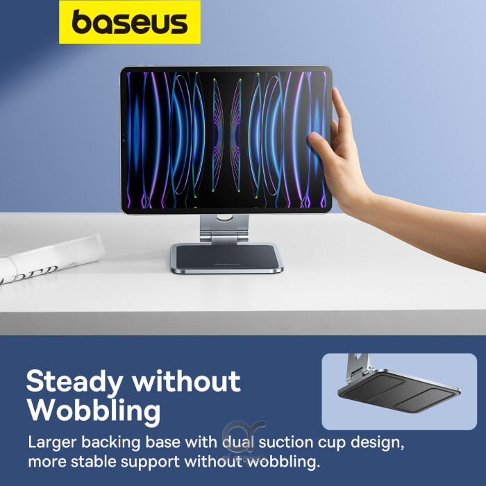 Baseus Mag Stable Series Magnetic Tablet Stand for Pad 12.9" | 360° Rotatable & Foldable Tablet Holder - Grey