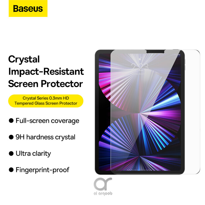 Baseus Crystal Series 0.3mm HD Tempered Glass Screen Protector for 11" iPad Pro 2018/20/21/22 10.9" iPad Air4/5 With Easy Installation Frame - Clear