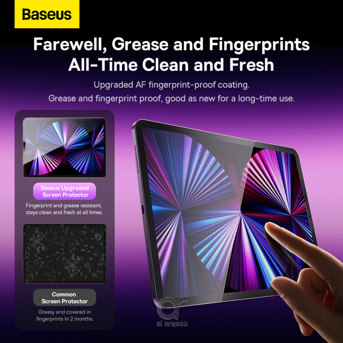 Baseus Crystal Series 0.3mm HD Tempered Glass Screen Protector for 11" iPad Pro 2018/20/21/22 10.9" iPad Air4/5 With Easy Installation Frame - Clear