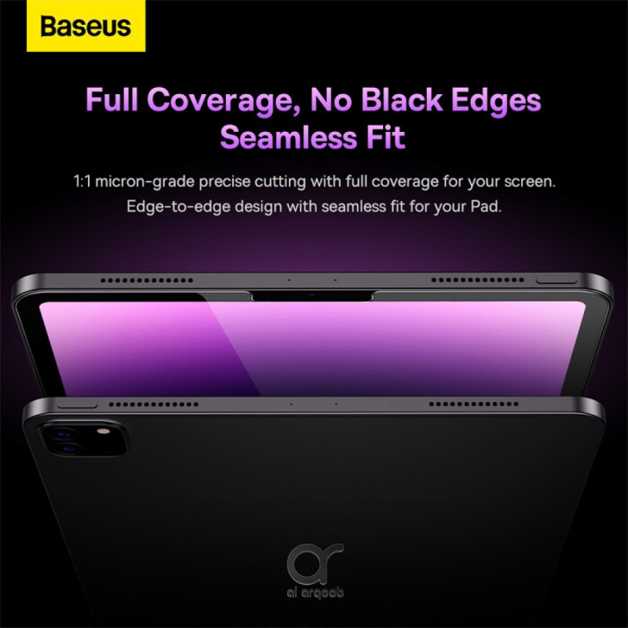 Baseus Crystal Series 0.3mm HD Tempered Glass Screen Protector for 12.9" iPad Pro 2018/2020/2021/2022 With Easy Installation Frame - Clear