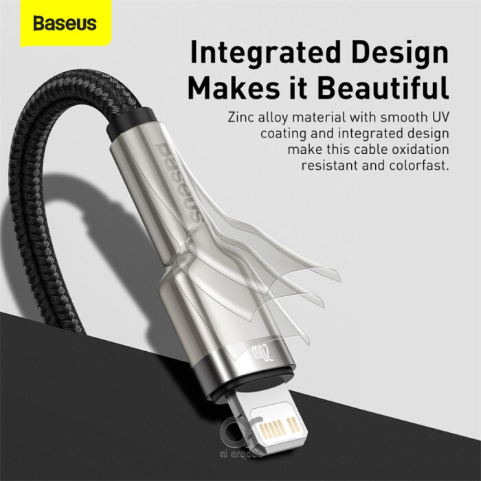 Baseus Cafule Series Type-C to Lightning Cable - 20W PD Fast Charge & 480Mbps High-Speed Data Transfer, Nylon Braided, 25CM - Black