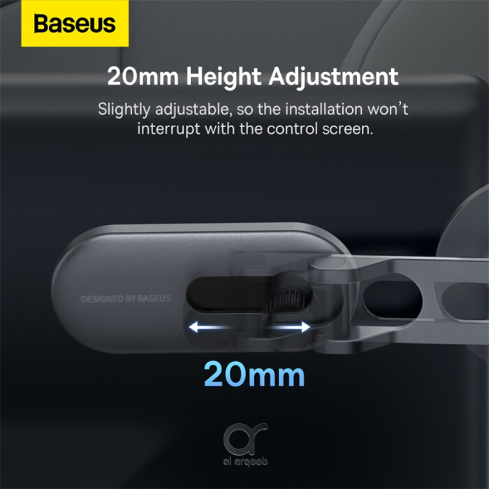 Baseus T-Space Series Magnetic Car Phone Holder - 360° Rotation, Foldable Metal Mount for Dashboard & Center Console, Universal Fit - Silver