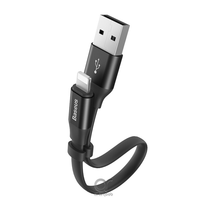 Baseus Nimble USB-A to Lightning Flat Cable -Ultra-Portable Charging Cable 23CM - Black