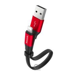 Baseus Nimble USB-A to Lightning Flat Cable -Ultra-Portable Charging Cable 23CM - Black+Red