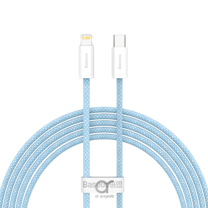 Baseus Dynamic Series Type-C to Lightning Cable - 20W PD Fast Charging & 480Mbps Data Transfer, Nylon Braided 2M - Blue