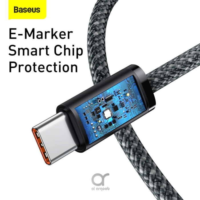 Baseus Dynamic Series Type-C to Type-C Cable - 100W PD Fast Charging & 480Mbps Data Transfer, Nylon Braided 2M - Black