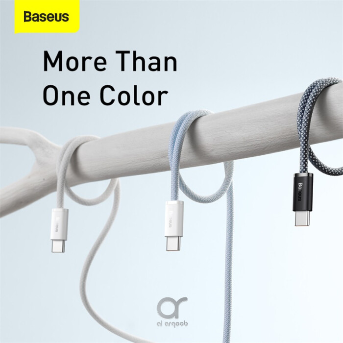 Baseus Dynamic Series Type-C to Type-C Cable - 100W PD Fast Charging & 480Mbps Data Transfer, Nylon Braided 2M - Black