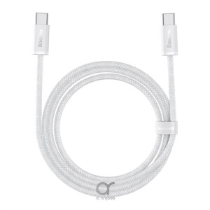 Baseus Dynamic Series Type-C to Type-C Cable - 100W PD Fast Charging & 480Mbps Data Transfer, Nylon Braided 2M - White