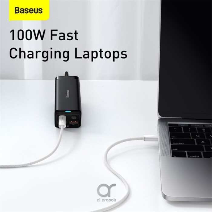 Baseus Dynamic Series Type-C to Type-C Cable - 100W PD Fast Charging & 480Mbps Data Transfer, Nylon Braided 2M - White