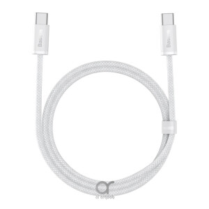 Baseus Dynamic Series Type-C to Type-C Cable - 100W PD Fast Charging & 480Mbps Data Transfer, Nylon Braided 1M - White