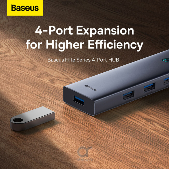 Baseus UltraJoy Series 4-in-1 USB-C Hub To USB 3.0 Extention  - Grey