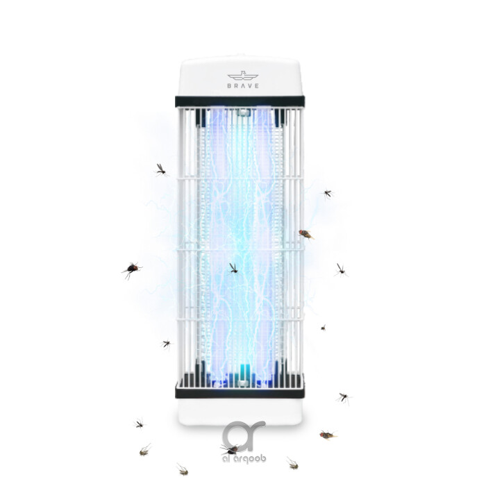 BRAVE Indoor Bug Zapper - 40W Electric Insect, Fly & Mosquito Killer with 360° UV Light Trap, 2500V High-Powered Mosquito Lamp for Home, Patio, Outdoor - White