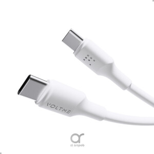 Voltme Powerlink EDC Series Type-C to Type-C Cable 60W PD Super Fast Charging, 480Mbps Data Transfer, 3A, 1.2M - White