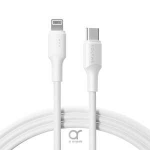 Voltme Powerlink EDC Series Type-C To Lightning Cable - 30W PD Super Fast Charging, 480Mbps Data Transfer, 3A, 2M - White