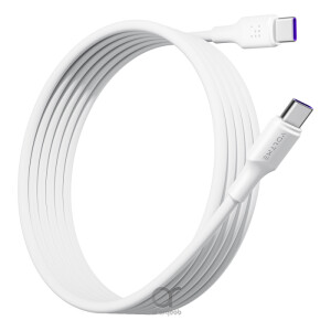 Voltme Powerlink EDC Series Type-C to Type-C Cable 100W PD Super Fast Charging, 480Mbps Data Transfer, 5A, 3M - White