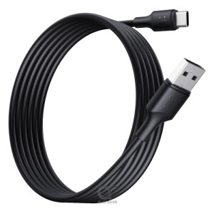 Voltme Powerlink EDC Series USB-A to Type-C Cable 60W PD Super Fast Charging, 480Mbps Data Transfer, 3A, 1.2M - Black