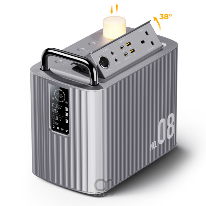 Voltme Hako Lite Portable Power Station HK-800 / 800W / 615.6Wh / 199000mAh - Silver