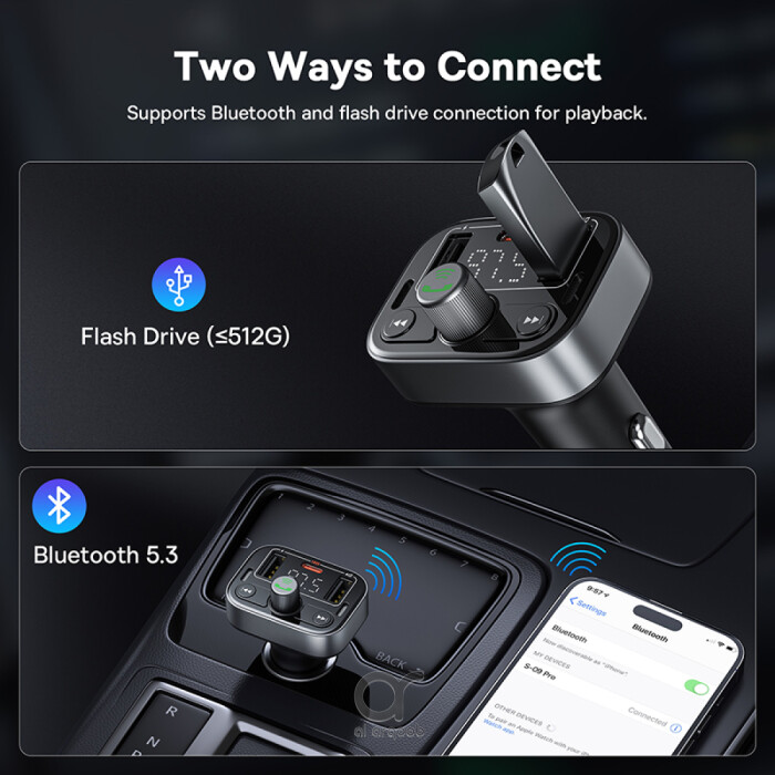 Car FM Transmitter &amp; Car Charger