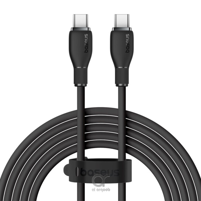 Pudding Series Fast Charging Cable With High-Speed Data Transmission Type-C to Type-C 100W 5A 2M - Black