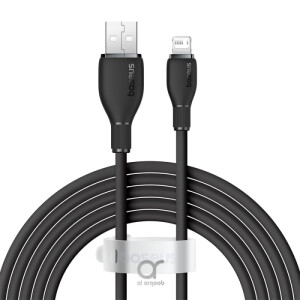 Baseus Pudding Series Fast Charging Cable With High-Speed Data Transmission USB-A to Lightning 12W 2.4A 1.2M - Black