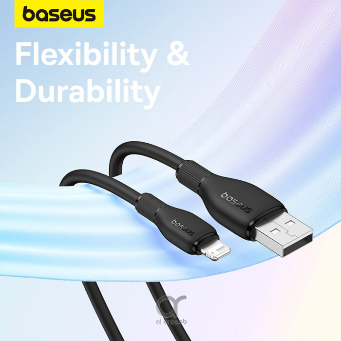 Baseus Pudding Series Fast Charging Cable With High-Speed Data Transmission USB-A to Lightning 12W 2.4A 1.2M - Black