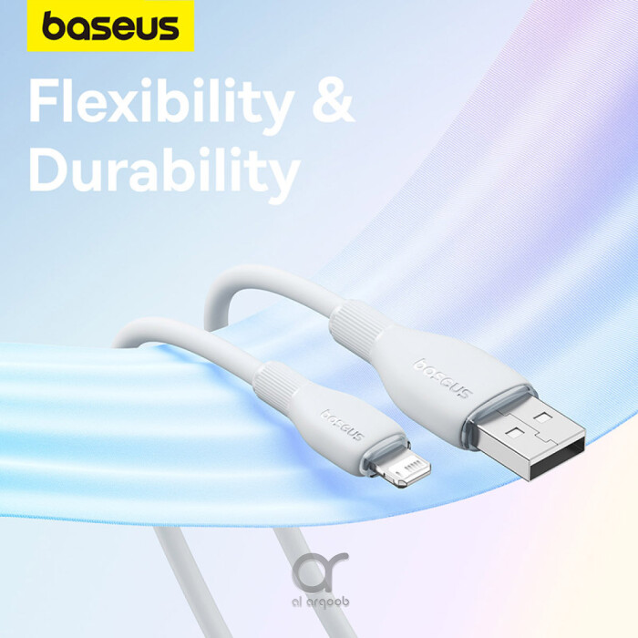 Pudding Series Fast Charging Cable With High-Speed Data Transmission USB-A to Lightning 12W 2.4A 1.2M - White