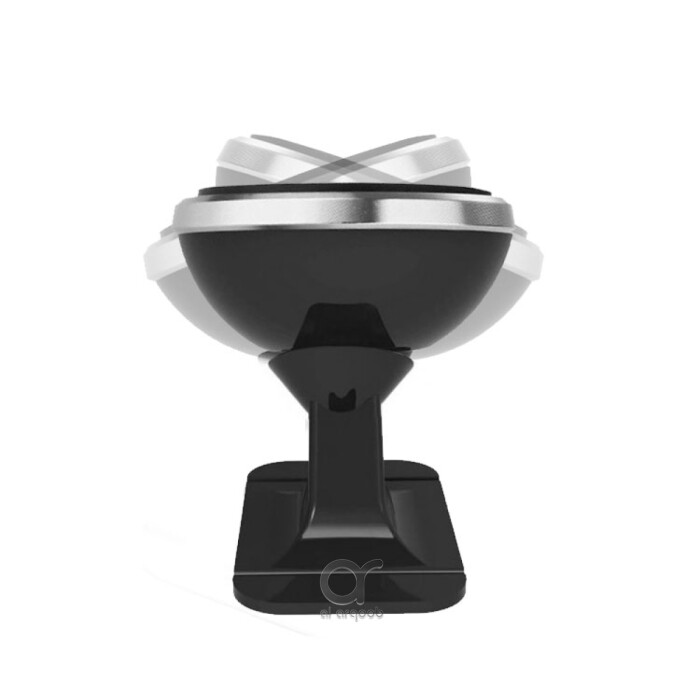 Baseus Magnetic Car Phone Holder - 360° Adjustable Car Mount - Black + Silver