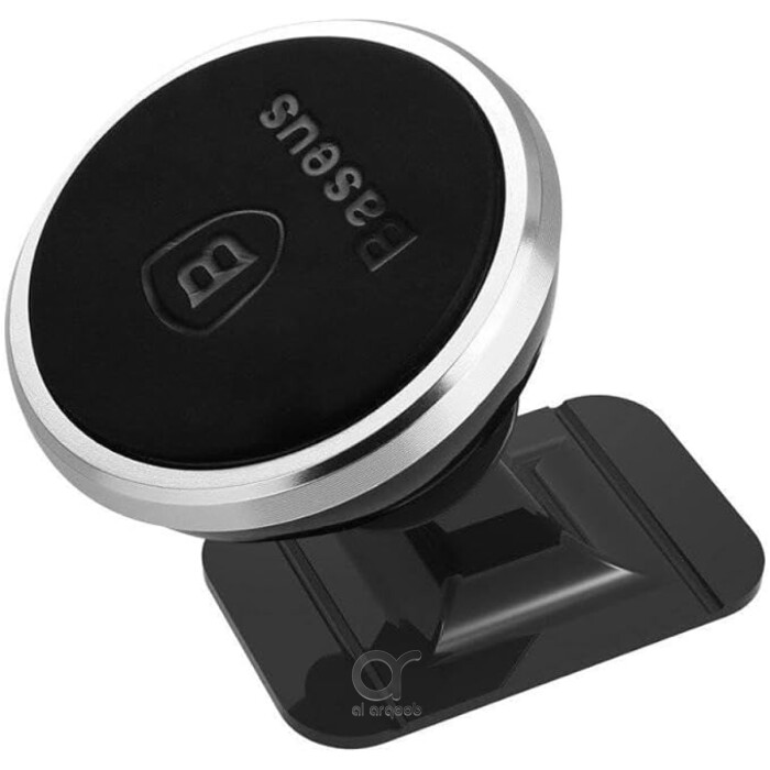 Baseus Magnetic Car Phone Holder - 360° Adjustable Car Mount - Black + Silver