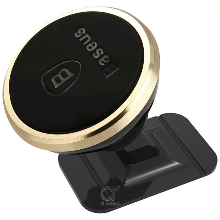 Baseus Magnetic Car Phone Holder - 360° Adjustable Car Mount - Black + Gold