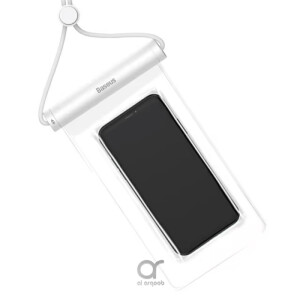 Baseus AquaGlide Waterproof Phone Pouch With Cylindrical Slide Lock, IPX8 Certified for Phones Up to 7.2" - White