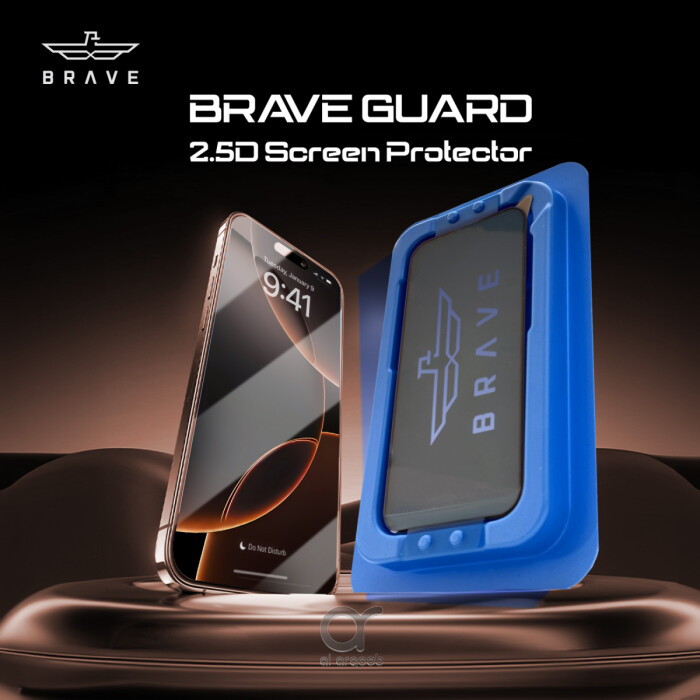 Brave iPhone 16 Pro Max Screen Protector 6.9" – Premium HD Tempered Glass | Military-Grade | Shockproof | Scratch-Resistant | Anti-Fingerprint | Bubble-Free | Clear