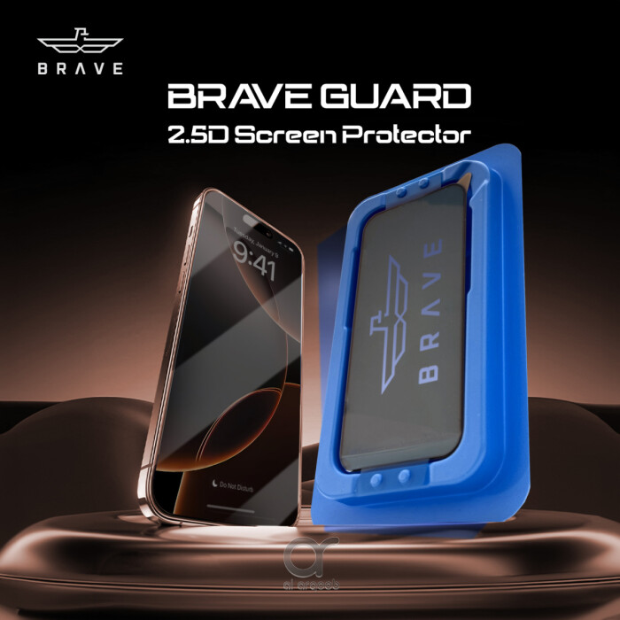 Brave iPhone 16 Pro Max Screen Protector 6.9" – Premium HD Tempered Glass | Military-Grade | Shockproof | Scratch-Resistant | Anti-Fingerprint | Bubble-Free | Black