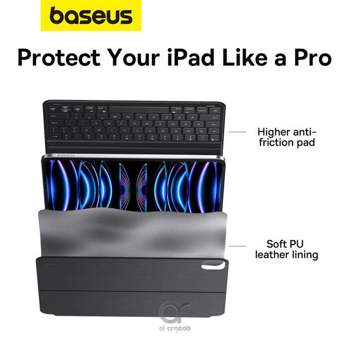 Baseus Brilliance Series Magnetic Keyboard Case for iPad Pro 12.9″ (2019-2022) - BT 5.3, Detachable, Ultra-Thin, 150H Battery Life - Black