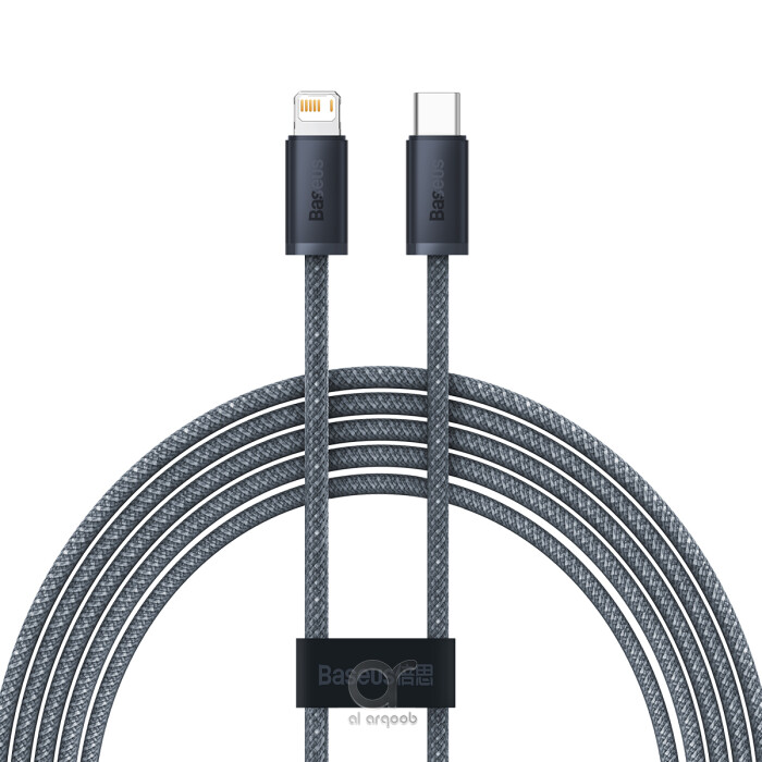 Baseus Dynamic Series Type-C to Lightning Cable - 20W PD Fast Charging & 480Mbps Data Transfer, Nylon Braided 2M - Grey